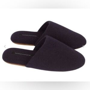 NakedCashmere Mule Slipper In Midnight Blue Medium 7/8 NWT